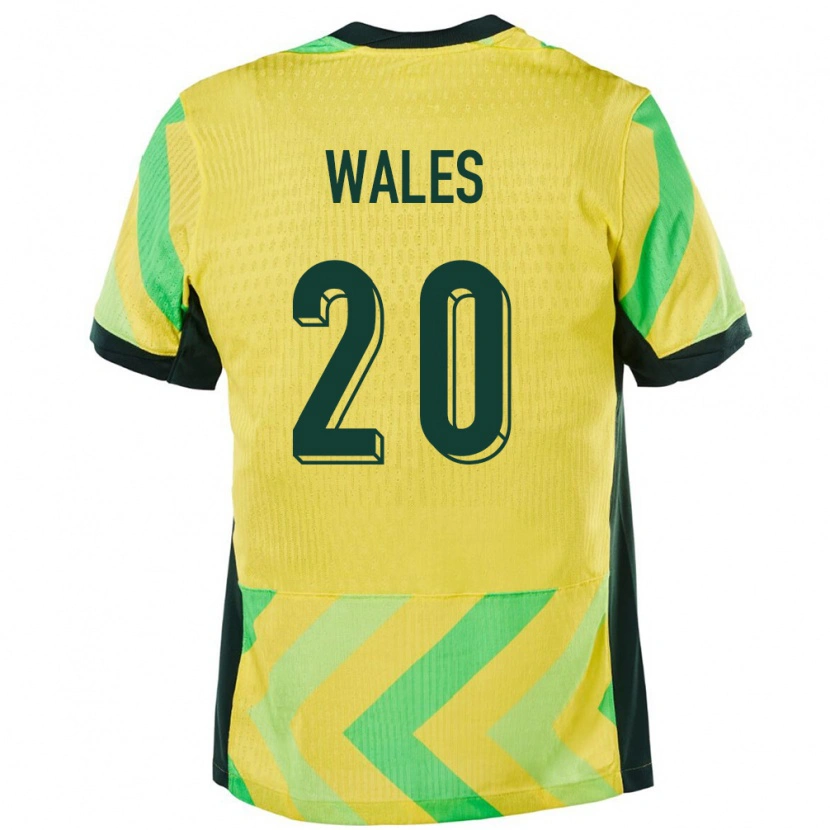 Danxen Dzieci Australia Lachlan Wales #20 Złoty Domowa Koszulka 24-26 Koszulki Klubowe