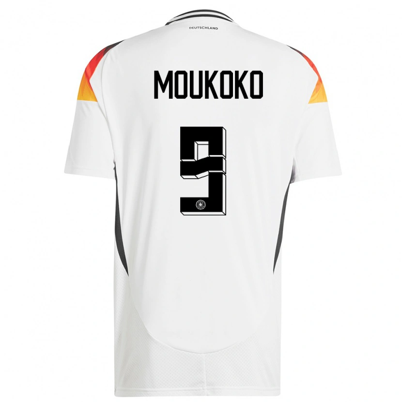 Danxen Dzieci Niemcy Youssoufa Moukoko #9 Biały Domowa Koszulka 24-26 Koszulki Klubowe