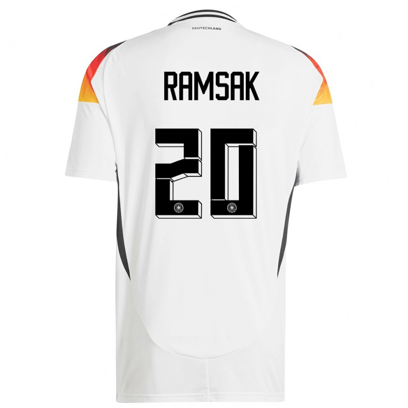 Danxen Dzieci Niemcy Robert Ramsak #20 Biały Domowa Koszulka 24-26 Koszulki Klubowe