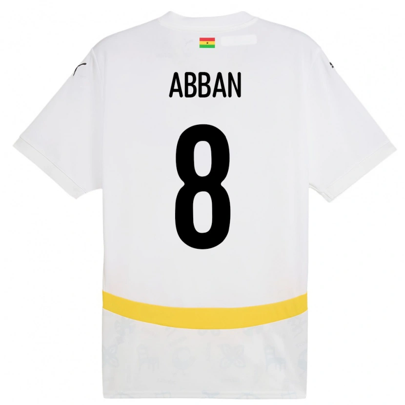 Danxen Dzieci Ghana Ebenezer Abban #8 Biały Domowa Koszulka 24-26 Koszulki Klubowe