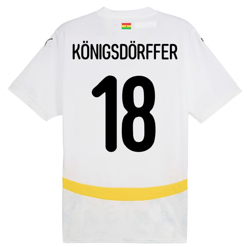 Danxen Dzieci Ghana Ransford Königsdörffer #18 Biały Domowa Koszulka 24-26 Koszulki Klubowe