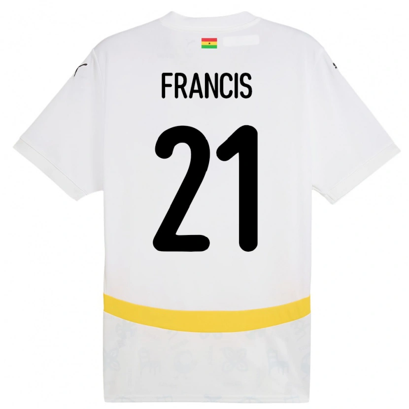 Danxen Dzieci Ghana Abu Francis #21 Biały Domowa Koszulka 24-26 Koszulki Klubowe