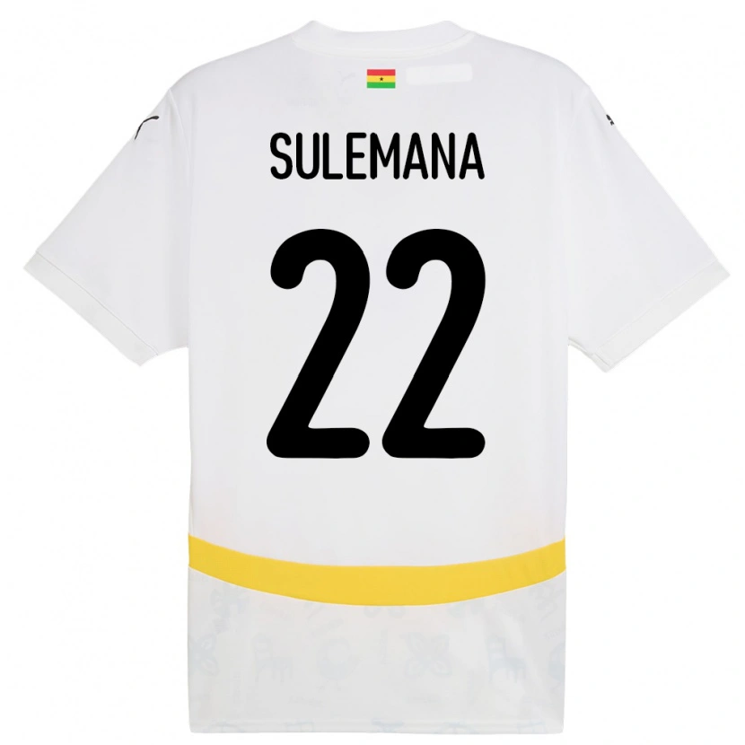 Danxen Dzieci Ghana Ibrahim Sulemana #22 Biały Domowa Koszulka 24-26 Koszulki Klubowe
