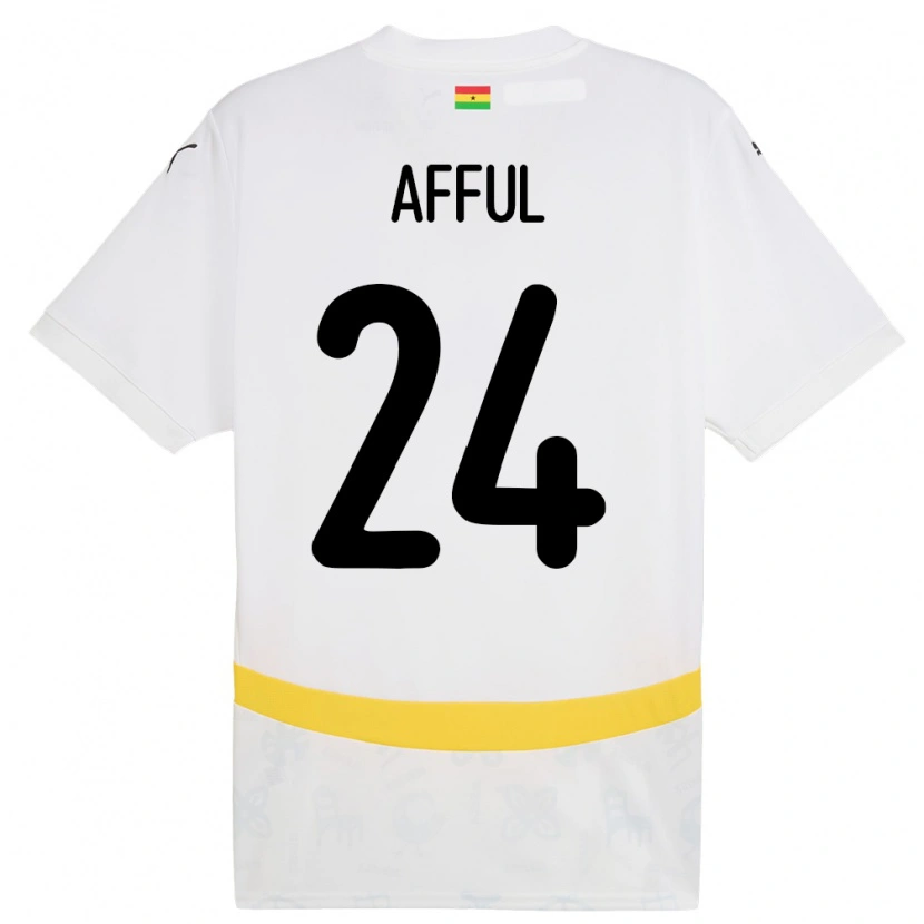 Danxen Dzieci Ghana Isaac Afful #24 Biały Domowa Koszulka 24-26 Koszulki Klubowe