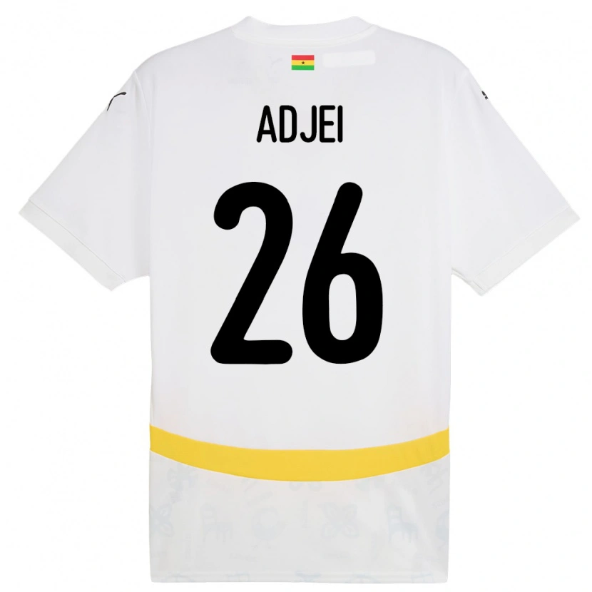 Danxen Dzieci Ghana Nathaniel Adjei #26 Biały Domowa Koszulka 24-26 Koszulki Klubowe