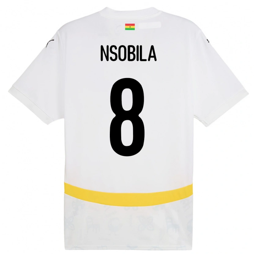 Danxen Dzieci Ghana Dominic Nsobila #8 Biały Domowa Koszulka 24-26 Koszulki Klubowe