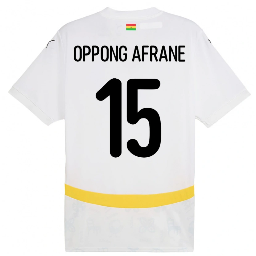 Danxen Dzieci Ghana David Oppong Afrane #15 Biały Domowa Koszulka 24-26 Koszulki Klubowe