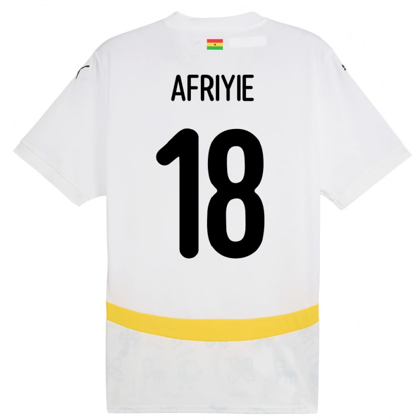 Danxen Dzieci Ghana Daniel Afriyie #18 Biały Domowa Koszulka 24-26 Koszulki Klubowe