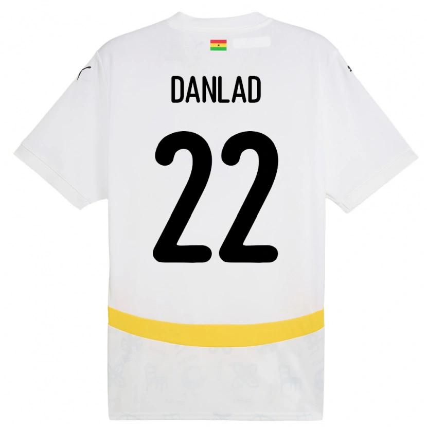 Danxen Dzieci Ghana Ibrahim Danlad #22 Biały Domowa Koszulka 24-26 Koszulki Klubowe