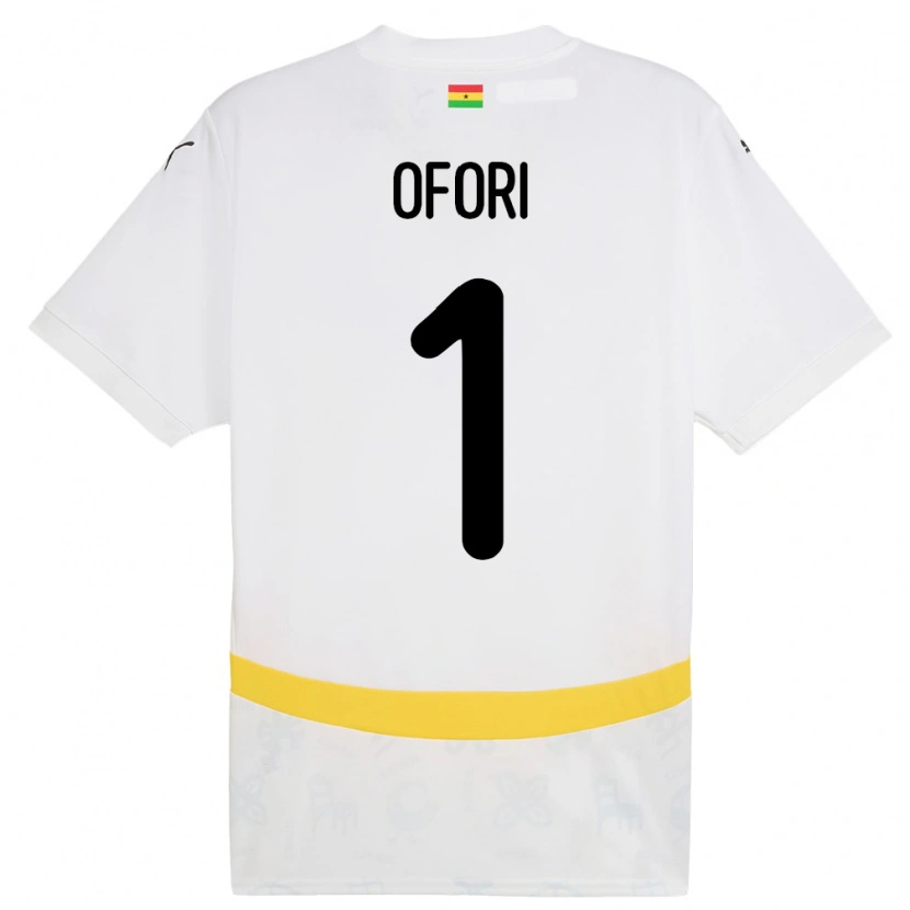 Danxen Dzieci Ghana Richard Ofori #1 Biały Domowa Koszulka 24-26 Koszulki Klubowe