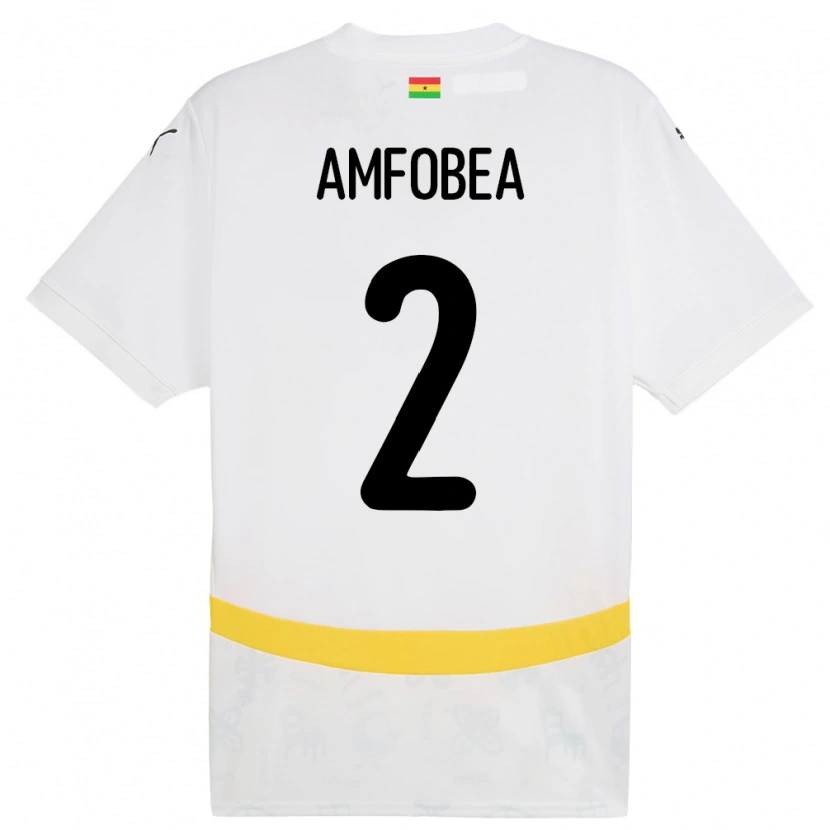 Danxen Dzieci Ghana Gladys Amfobea #2 Biały Domowa Koszulka 24-26 Koszulki Klubowe