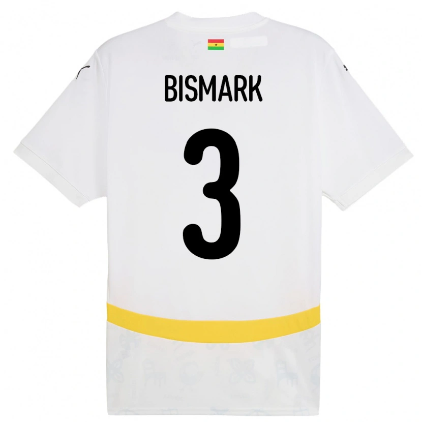 Danxen Dzieci Ghana Anim Bismark #3 Biały Domowa Koszulka 24-26 Koszulki Klubowe