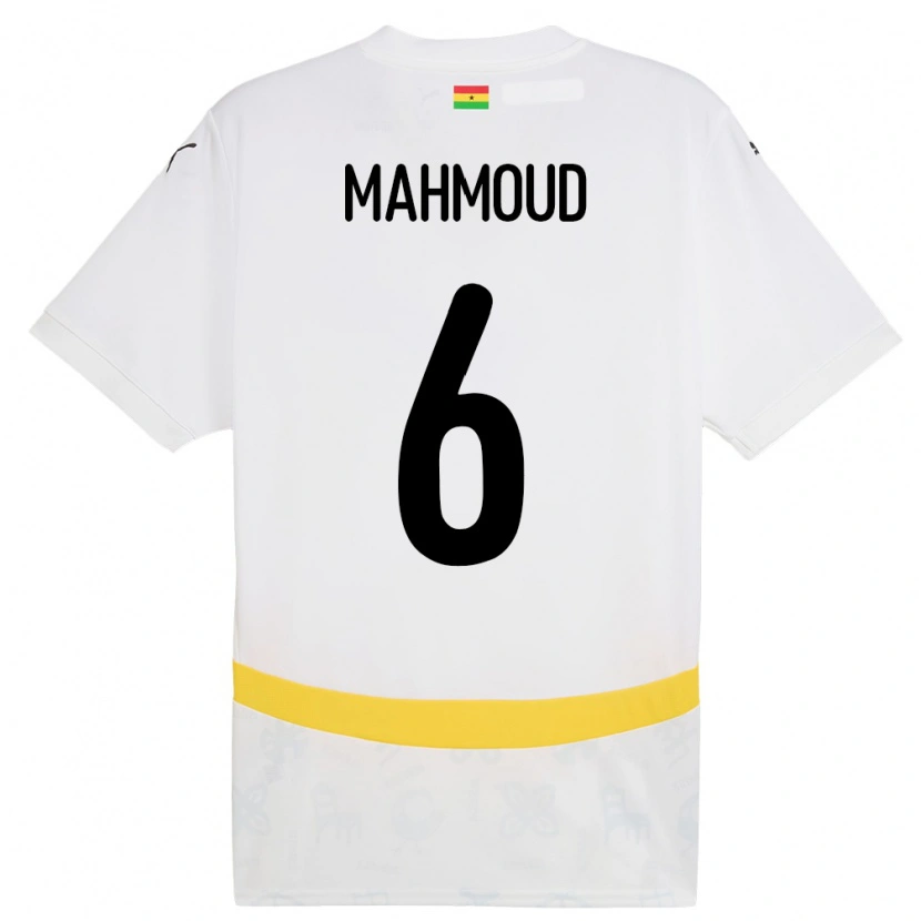 Danxen Dzieci Ghana Mohaison Mahmoud #6 Biały Domowa Koszulka 24-26 Koszulki Klubowe