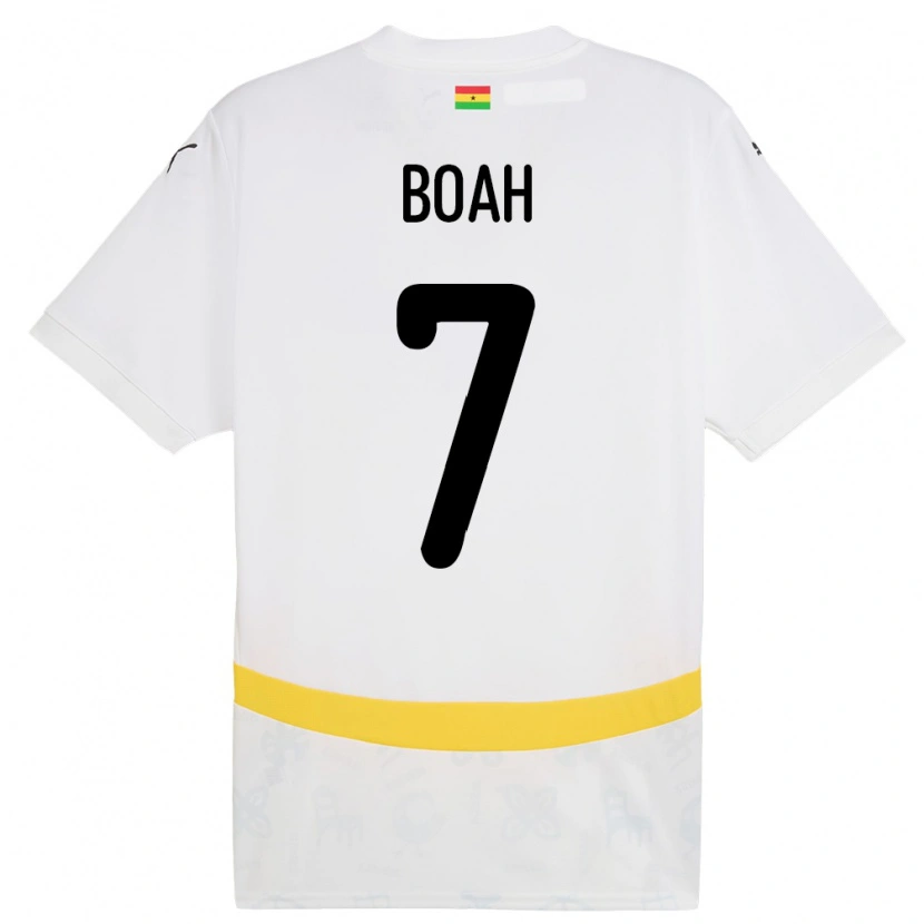 Danxen Dzieci Ghana Collins Boah #7 Biały Domowa Koszulka 24-26 Koszulki Klubowe