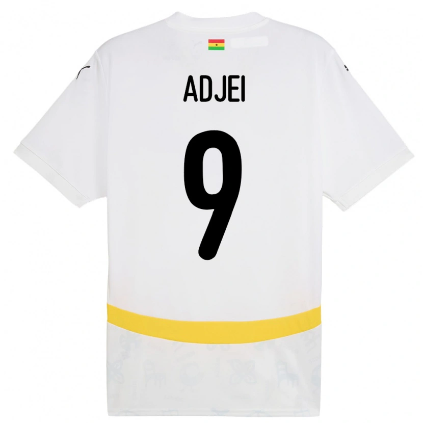 Danxen Dzieci Ghana Vivian Adjei #9 Biały Domowa Koszulka 24-26 Koszulki Klubowe