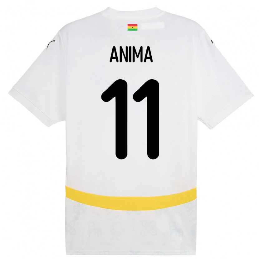 Danxen Dzieci Ghana Naomi Anima #11 Biały Domowa Koszulka 24-26 Koszulki Klubowe