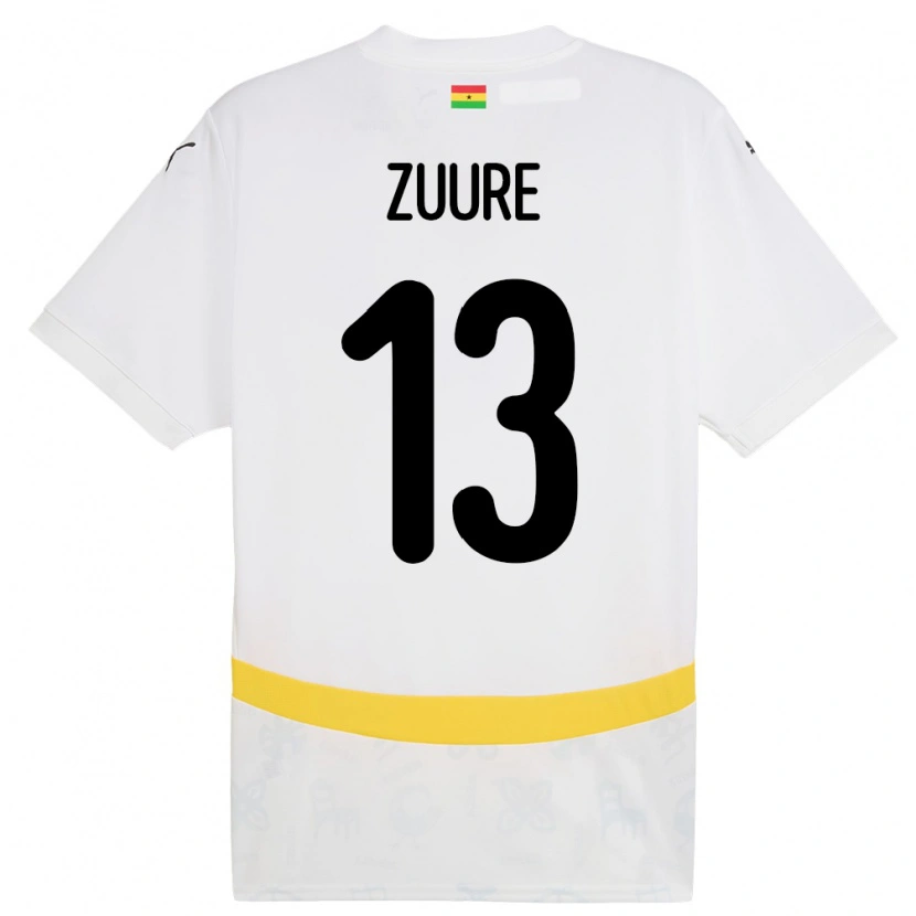 Danxen Dzieci Ghana Moses Salifu Bawa Zuure #13 Biały Domowa Koszulka 24-26 Koszulki Klubowe
