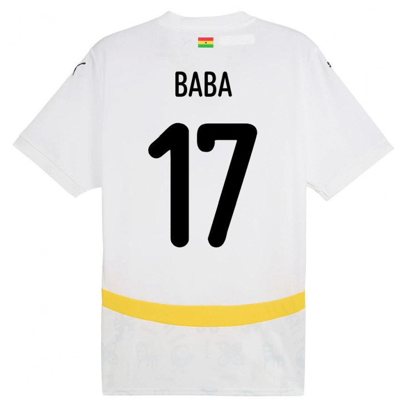 Danxen Dzieci Ghana Abdul-Rahman Baba #17 Biały Domowa Koszulka 24-26 Koszulki Klubowe