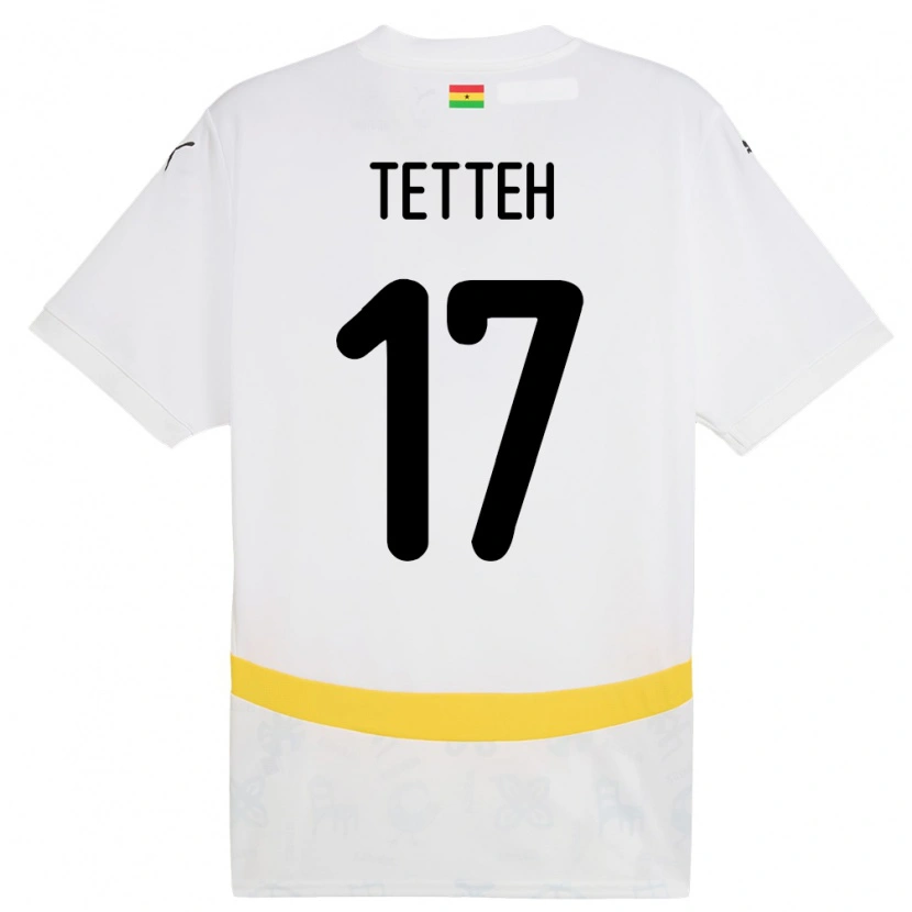Danxen Dzieci Ghana Benjamin Tetteh #17 Biały Domowa Koszulka 24-26 Koszulki Klubowe