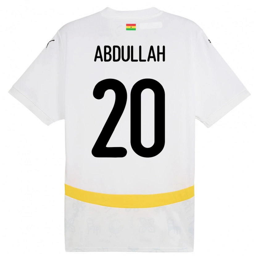 Danxen Dzieci Ghana Razak Abdullah #20 Biały Domowa Koszulka 24-26 Koszulki Klubowe
