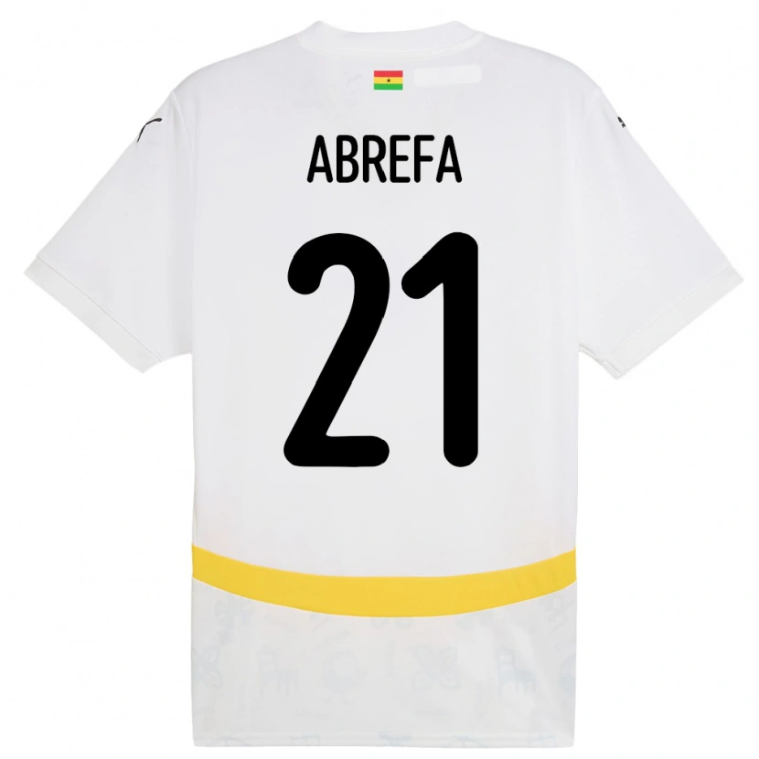 Danxen Dzieci Ghana Kelvin Abrefa #21 Biały Domowa Koszulka 24-26 Koszulki Klubowe