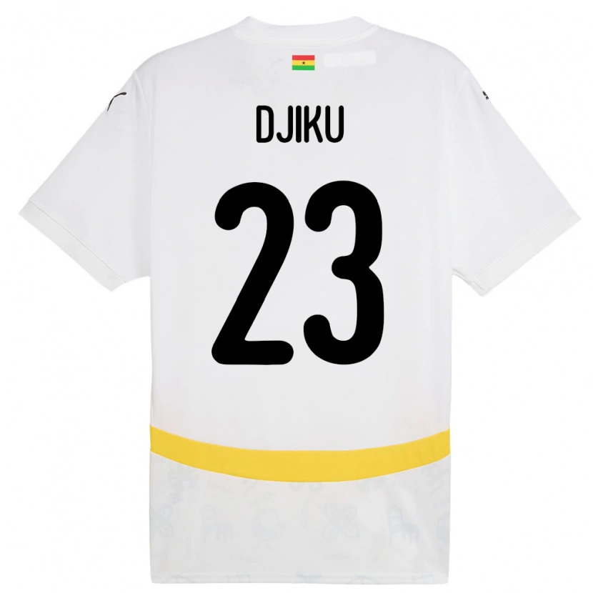 Danxen Dzieci Ghana Alexander Djiku #23 Biały Domowa Koszulka 24-26 Koszulki Klubowe