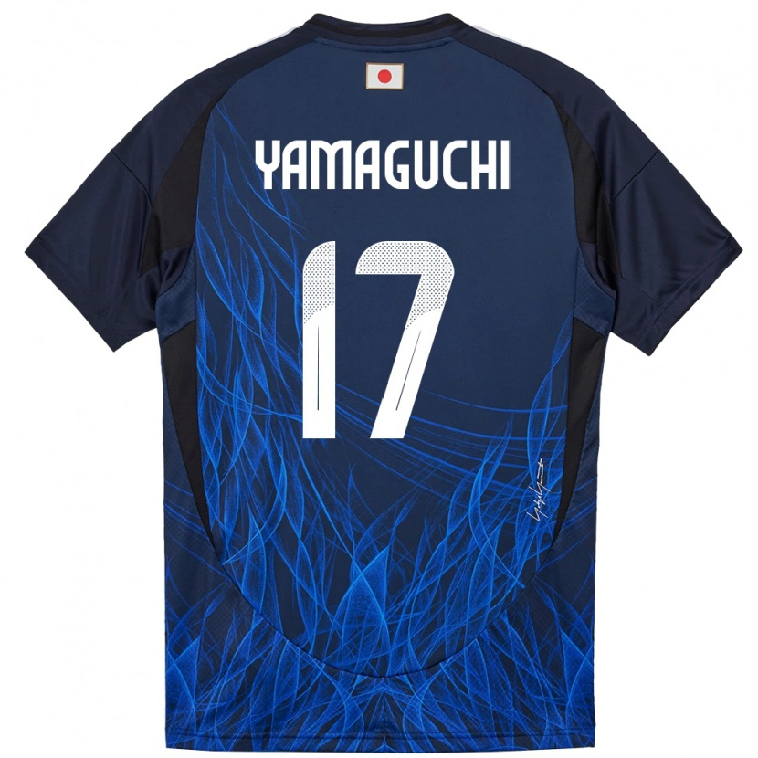 Danxen Dzieci Japonia Taiyo Yamaguchi #17 Ciemnoniebieski Domowa Koszulka 24-26 Koszulki Klubowe