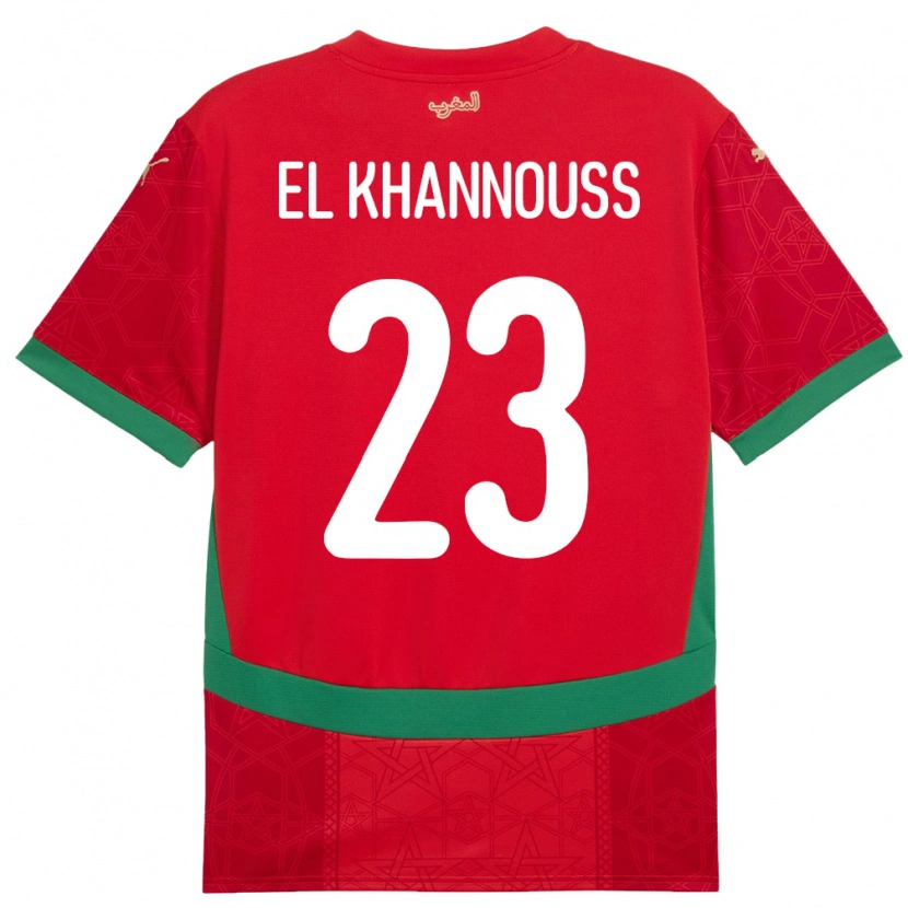 Danxen Dzieci Maroko Bilal El Khannouss #23 Czerwony Domowa Koszulka 24-26 Koszulki Klubowe