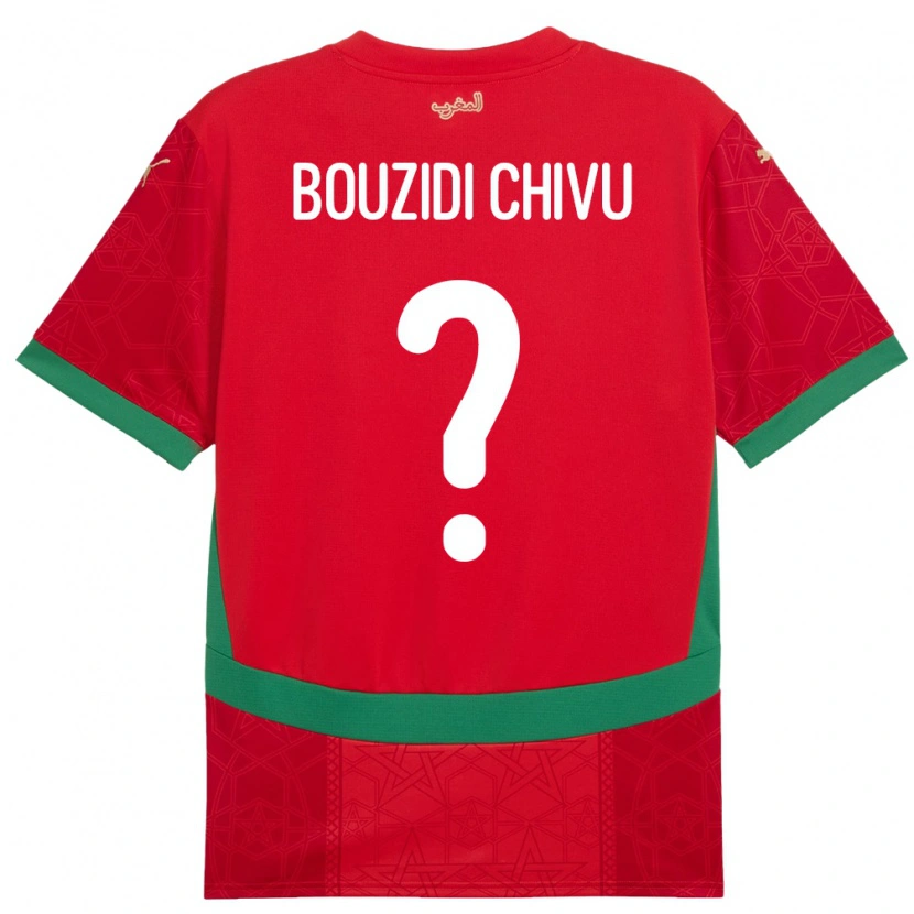Danxen Dzieci Maroko Rayan Bouzidi Chivu #0 Czerwony Domowa Koszulka 24-26 Koszulki Klubowe