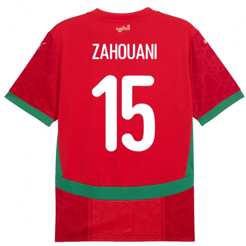 Danxen Dzieci Maroko Fouad Zahouani #15 Czerwony Domowa Koszulka 24-26 Koszulki Klubowe