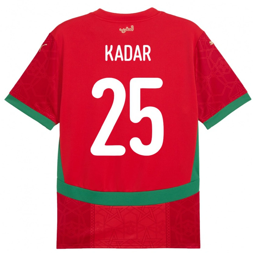 Danxen Dzieci Maroko Nawfel-Abdelkader Kadar #25 Czerwony Domowa Koszulka 24-26 Koszulki Klubowe