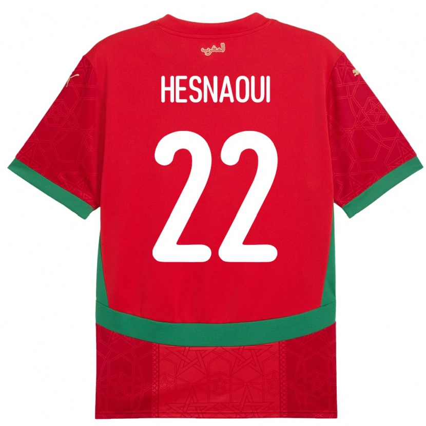 Danxen Dzieci Maroko Hind Hesnaoui #22 Czerwony Domowa Koszulka 24-26 Koszulki Klubowe
