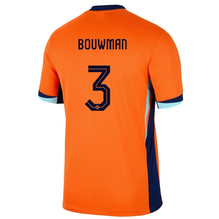 Danxen Dzieci Holandia Aaron Bouwman #3 Pomarańczowy Domowa Koszulka 24-26 Koszulki Klubowe
