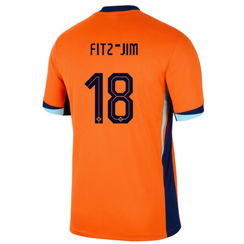Danxen Dzieci Holandia Kian Fitz-Jim #18 Pomarańczowy Domowa Koszulka 24-26 Koszulki Klubowe