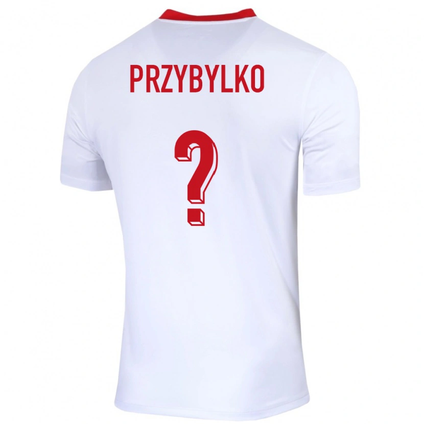 Danxen Dzieci Polska Kacper Przybylko #0 Biały Domowa Koszulka 24-26 Koszulki Klubowe