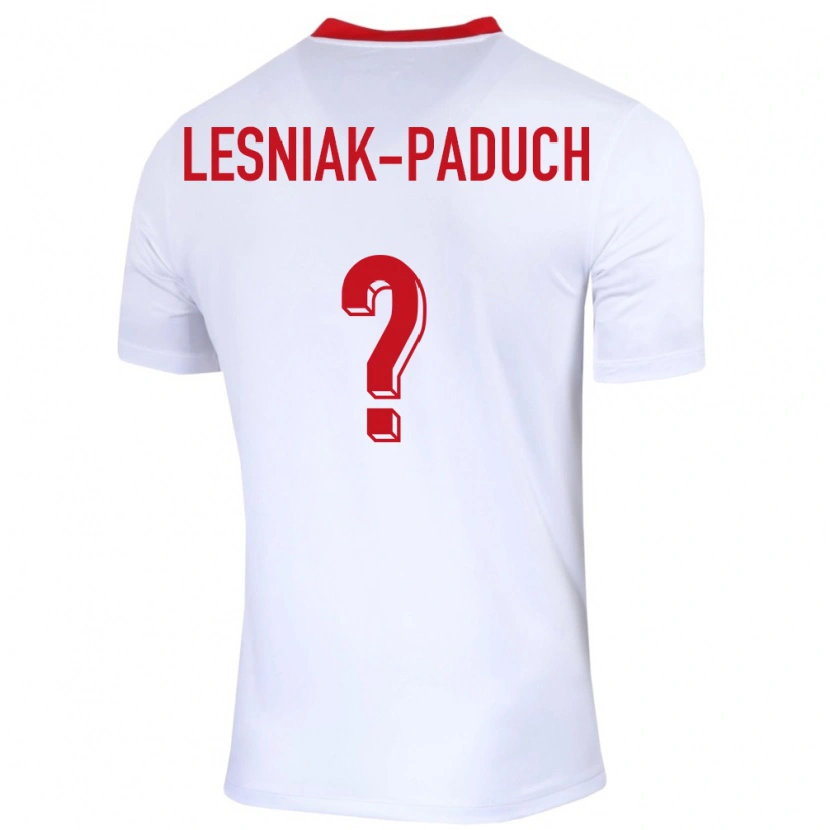 Danxen Dzieci Polska Nikodem Lesniak-Paduch #0 Biały Domowa Koszulka 24-26 Koszulki Klubowe