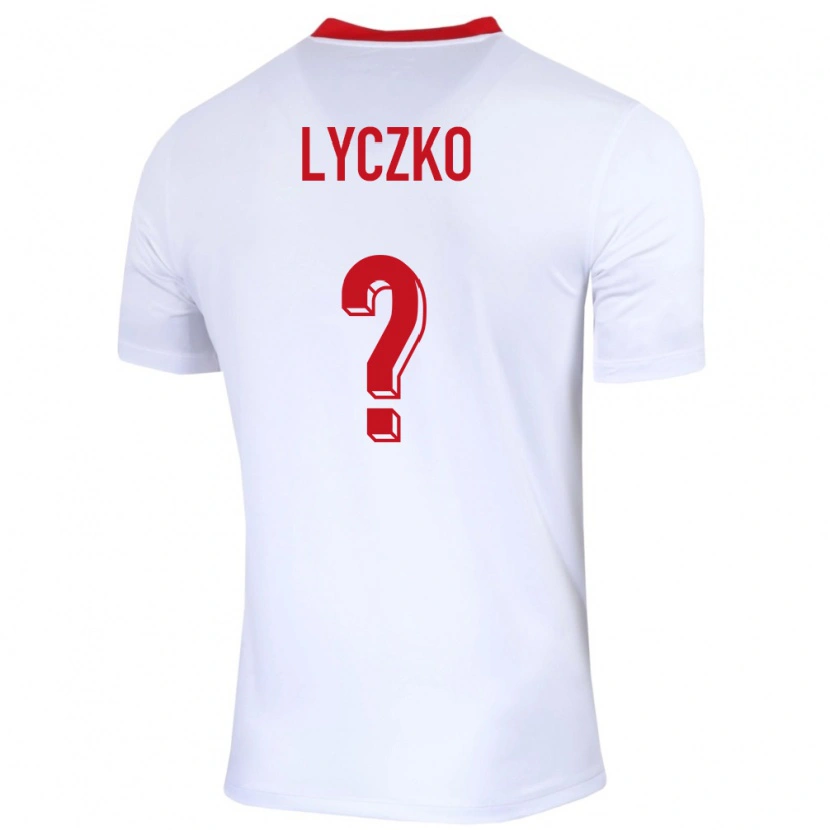 Danxen Dzieci Polska Szymon Lyczko #0 Biały Domowa Koszulka 24-26 Koszulki Klubowe