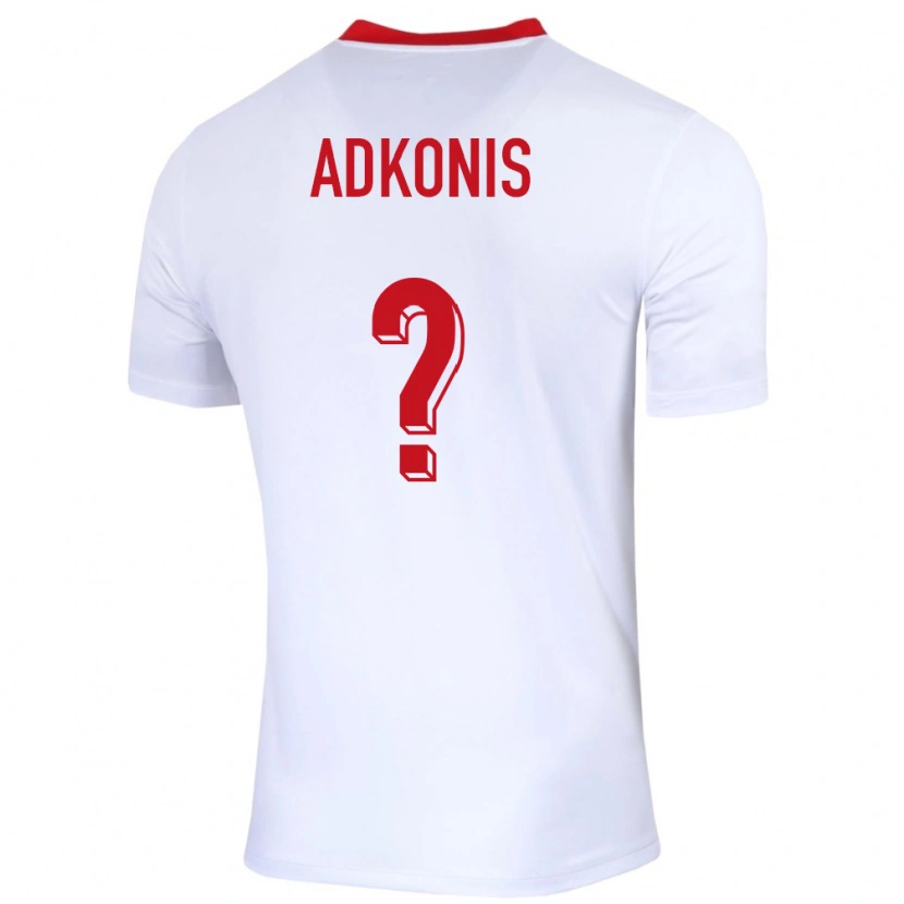 Danxen Dzieci Polska Jakub Adkonis #0 Biały Domowa Koszulka 24-26 Koszulki Klubowe