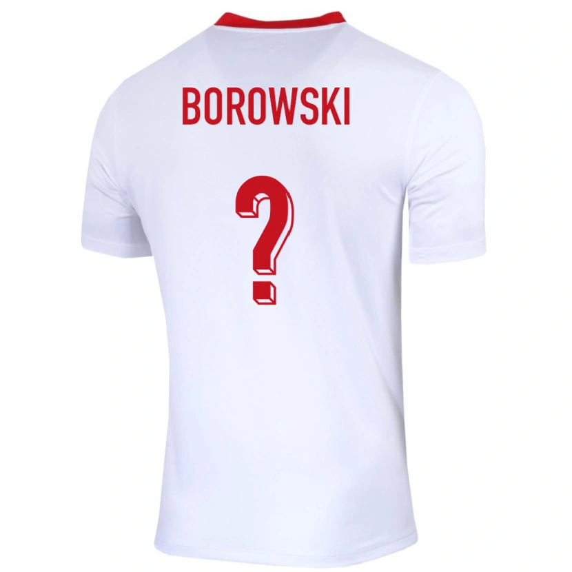 Danxen Dzieci Polska Bartosz Borowski #0 Biały Domowa Koszulka 24-26 Koszulki Klubowe