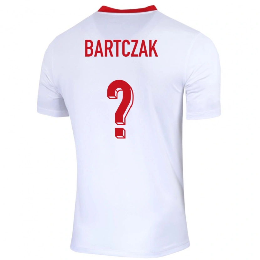 Danxen Dzieci Polska Piotr Bartczak #0 Biały Domowa Koszulka 24-26 Koszulki Klubowe