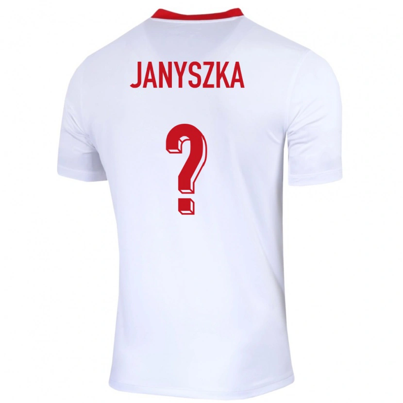 Danxen Dzieci Polska Hubert Janyszka #0 Biały Domowa Koszulka 24-26 Koszulki Klubowe