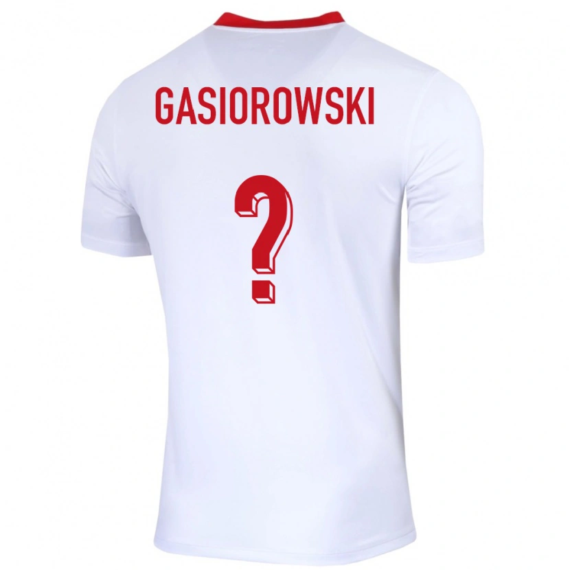 Danxen Dzieci Polska Marko Gasiorowski #0 Biały Domowa Koszulka 24-26 Koszulki Klubowe