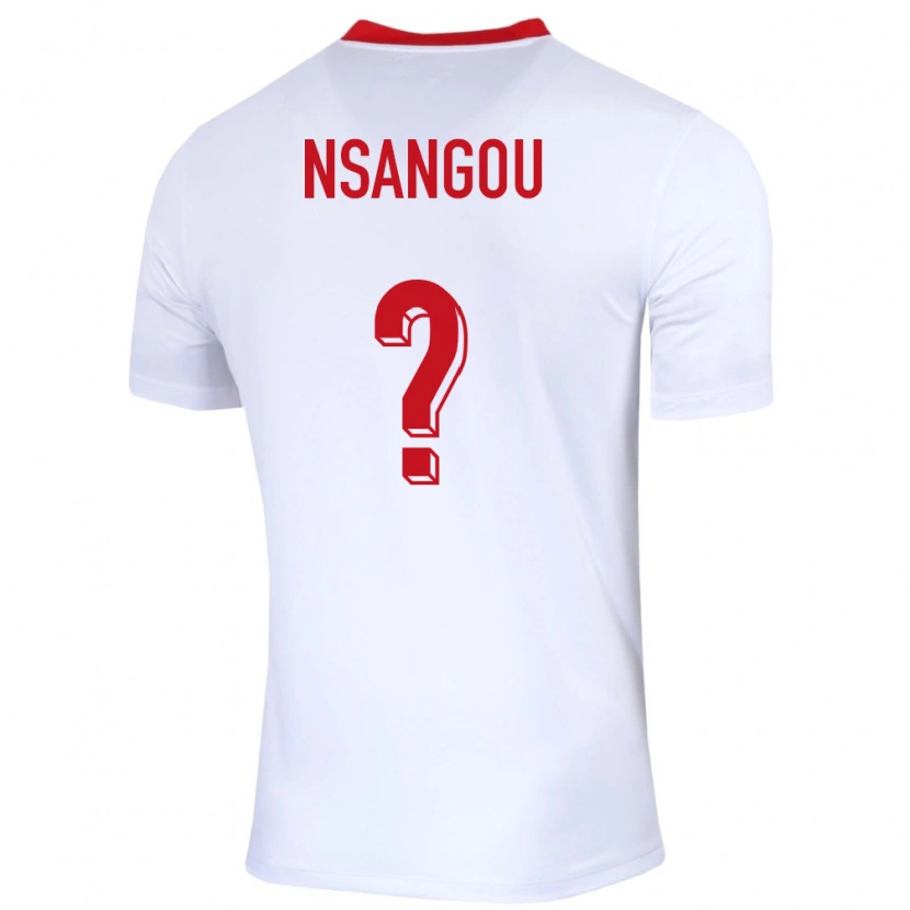 Danxen Dzieci Polska Jonathan Nsangou #0 Biały Domowa Koszulka 24-26 Koszulki Klubowe