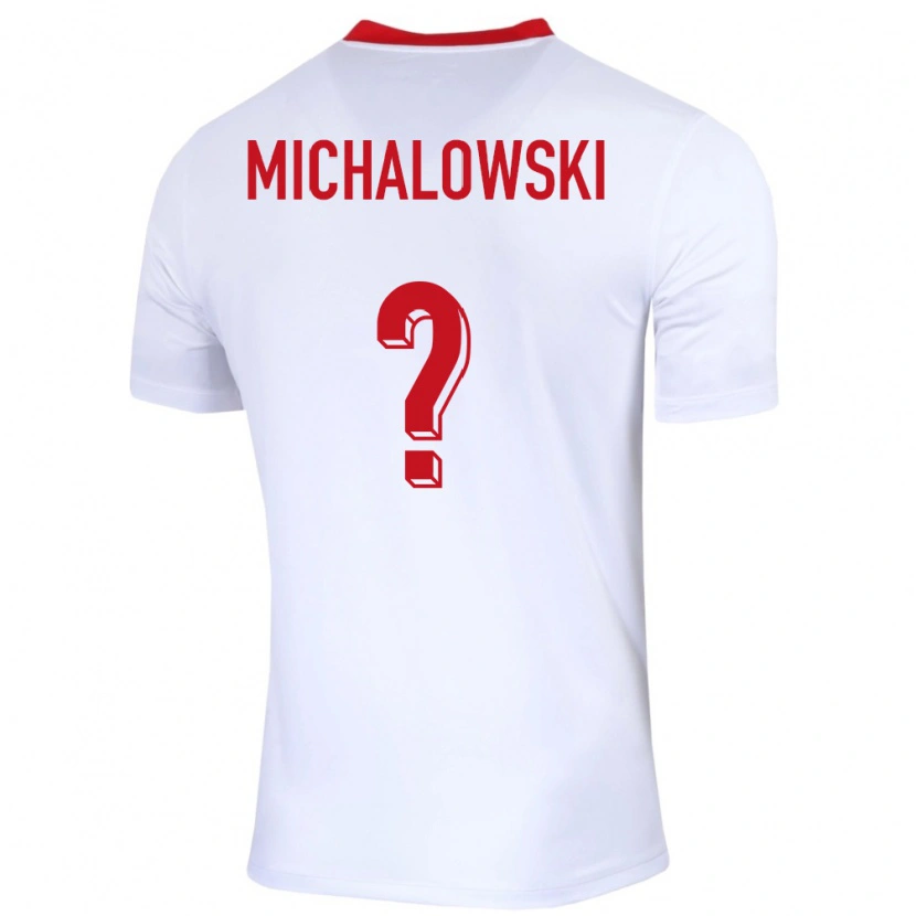 Danxen Dzieci Polska Aleksander Michalowski #0 Biały Domowa Koszulka 24-26 Koszulki Klubowe