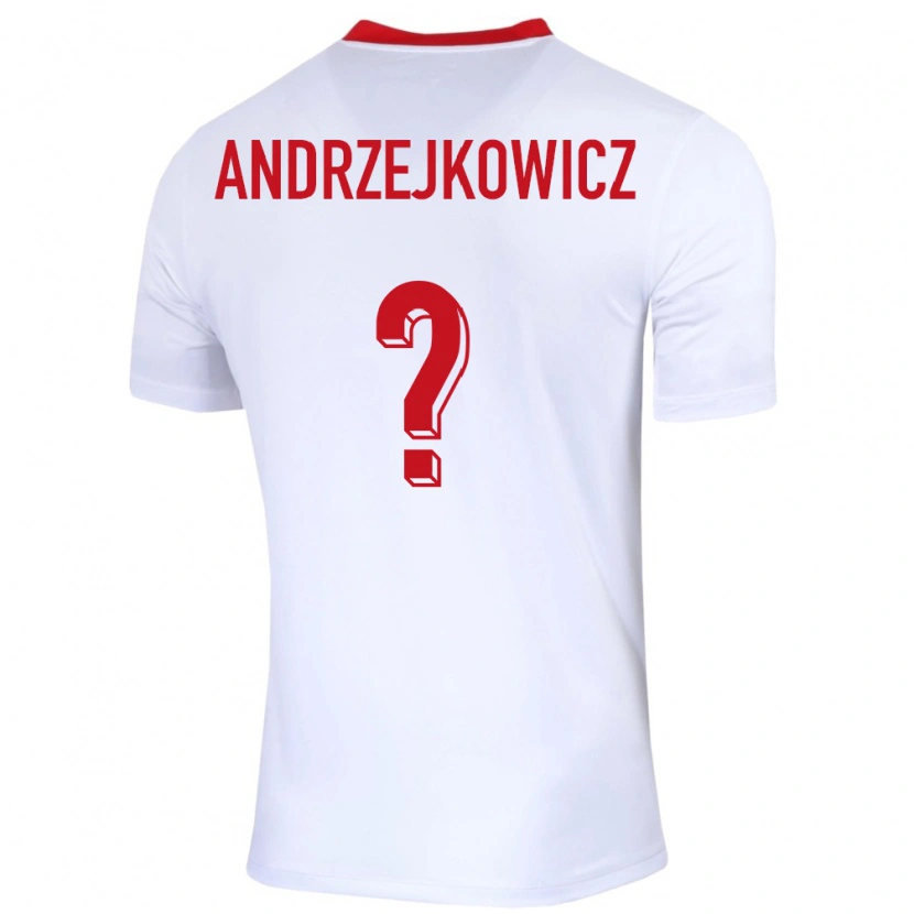 Danxen Dzieci Polska Mateusz Andrzejkowicz #0 Biały Domowa Koszulka 24-26 Koszulki Klubowe