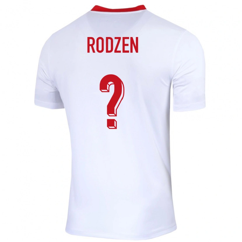 Danxen Dzieci Polska Aleksander Rodzen #0 Biały Domowa Koszulka 24-26 Koszulki Klubowe