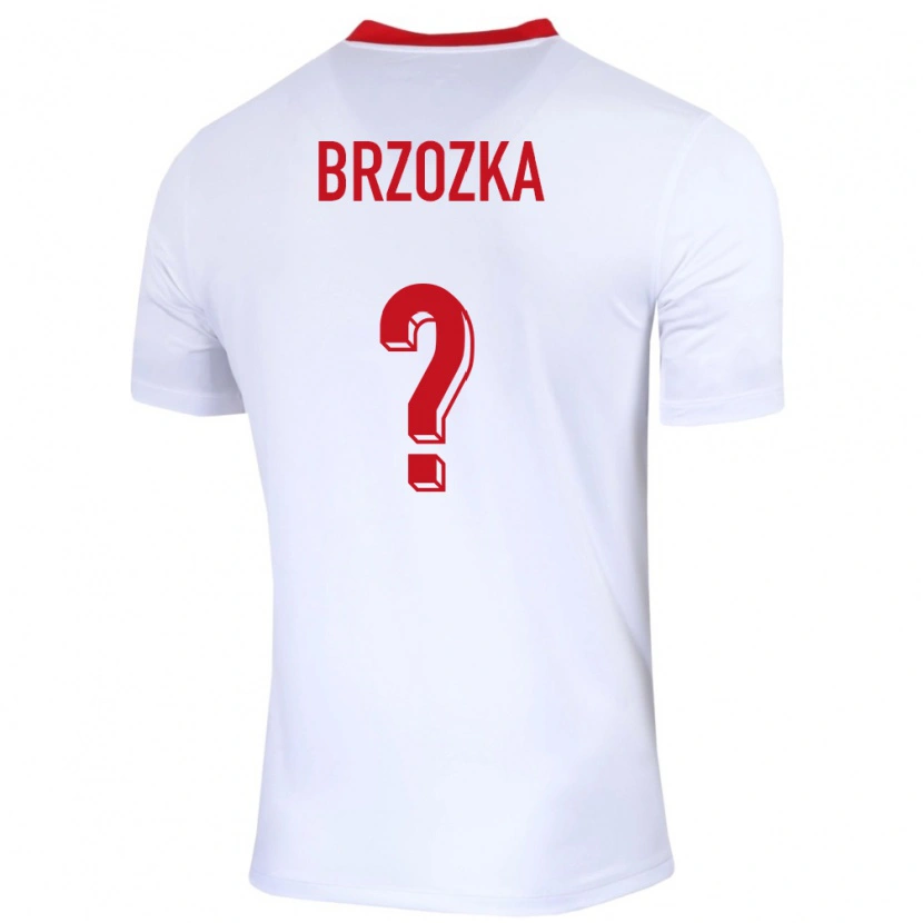 Danxen Dzieci Polska Kornel Brzozka #0 Biały Domowa Koszulka 24-26 Koszulki Klubowe