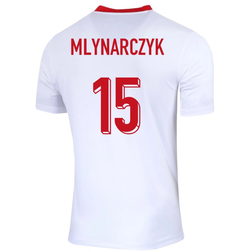 Danxen Dzieci Polska Antoni Mlynarczyk #15 Biały Domowa Koszulka 24-26 Koszulki Klubowe