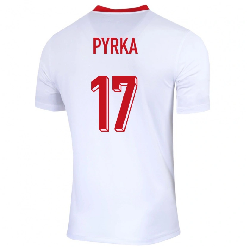 Danxen Dzieci Polska Arkadiusz Pyrka #17 Biały Domowa Koszulka 24-26 Koszulki Klubowe
