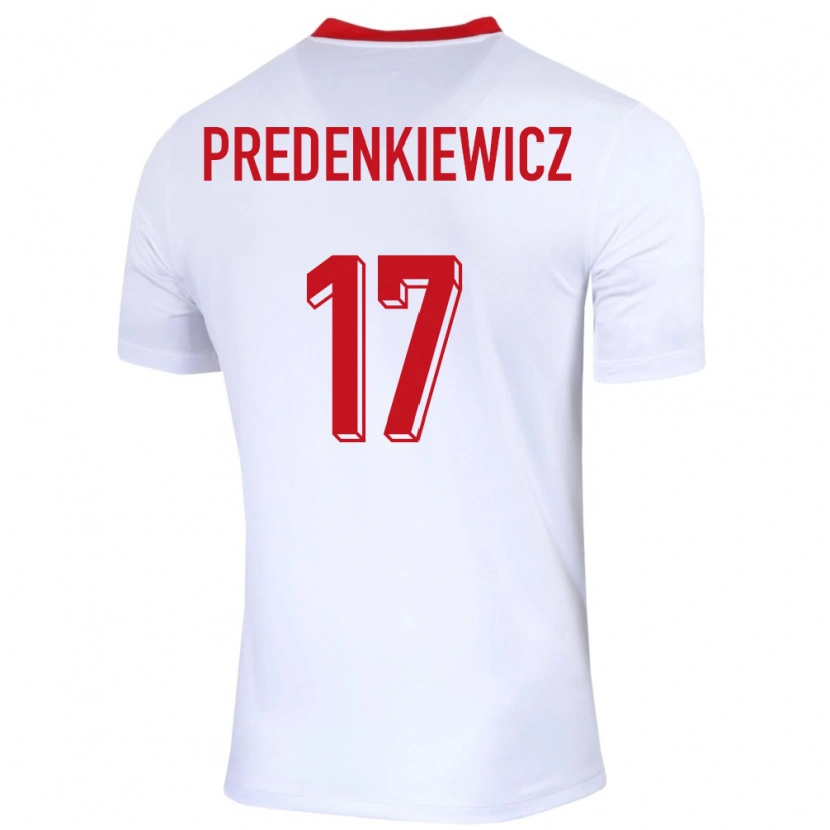 Danxen Dzieci Polska Marcel Predenkiewicz #17 Biały Domowa Koszulka 24-26 Koszulki Klubowe